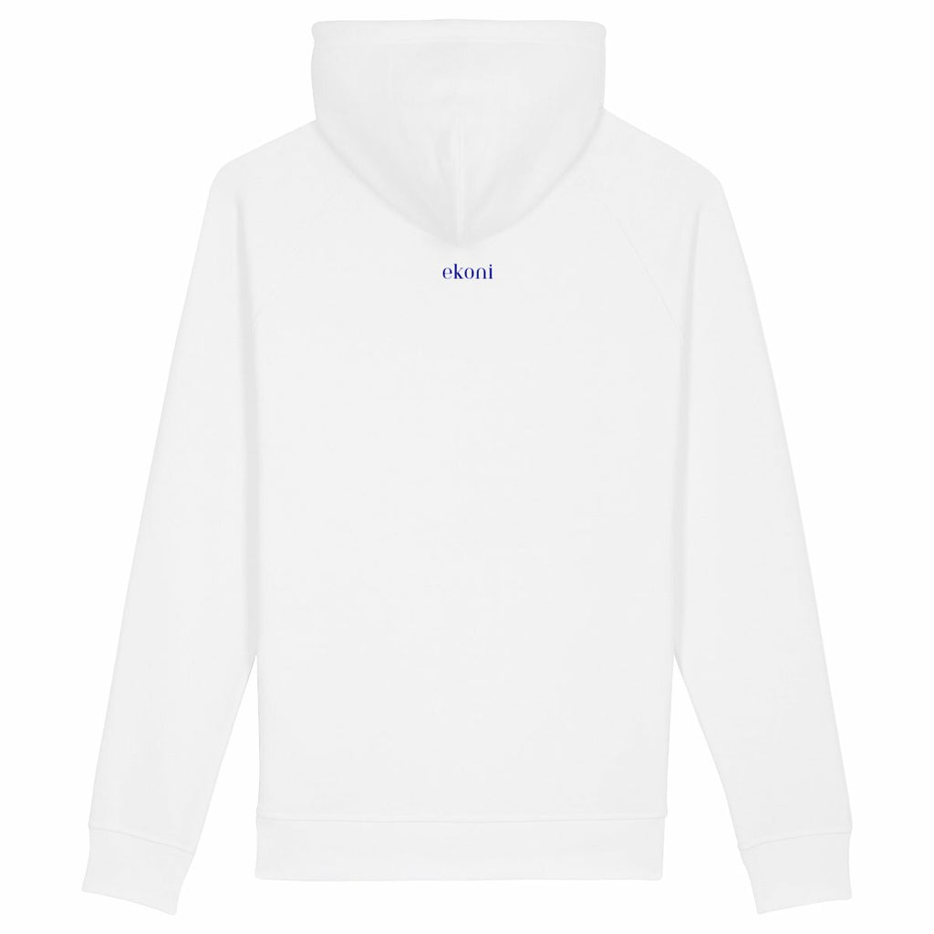 Sweat à capuche avec poches latérales  - dos_blanc