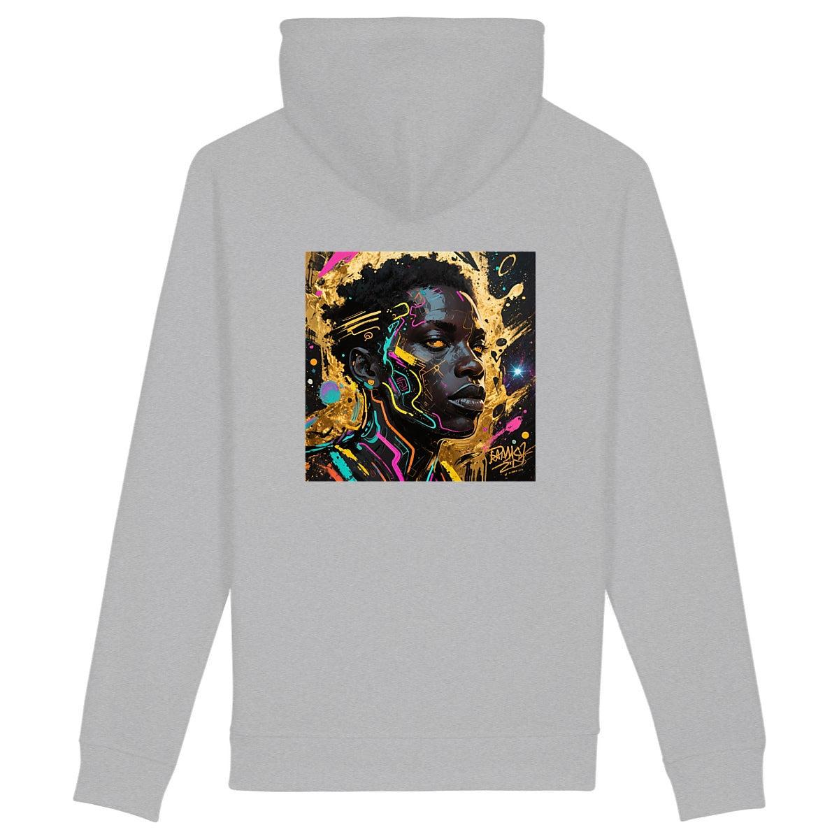 Sweat à capuche avec poches latérales  - dos_gris