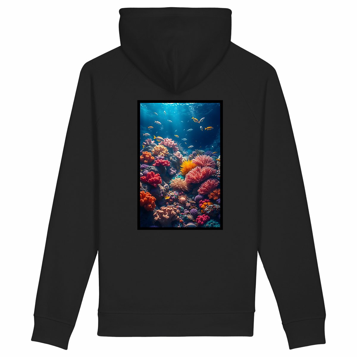 Sweat à capuche  avec poches latérales - dos_noir