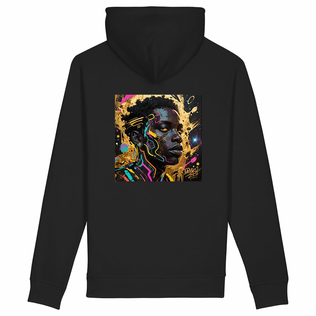 Sweat à capuche avec poches latérales  - dos_noir