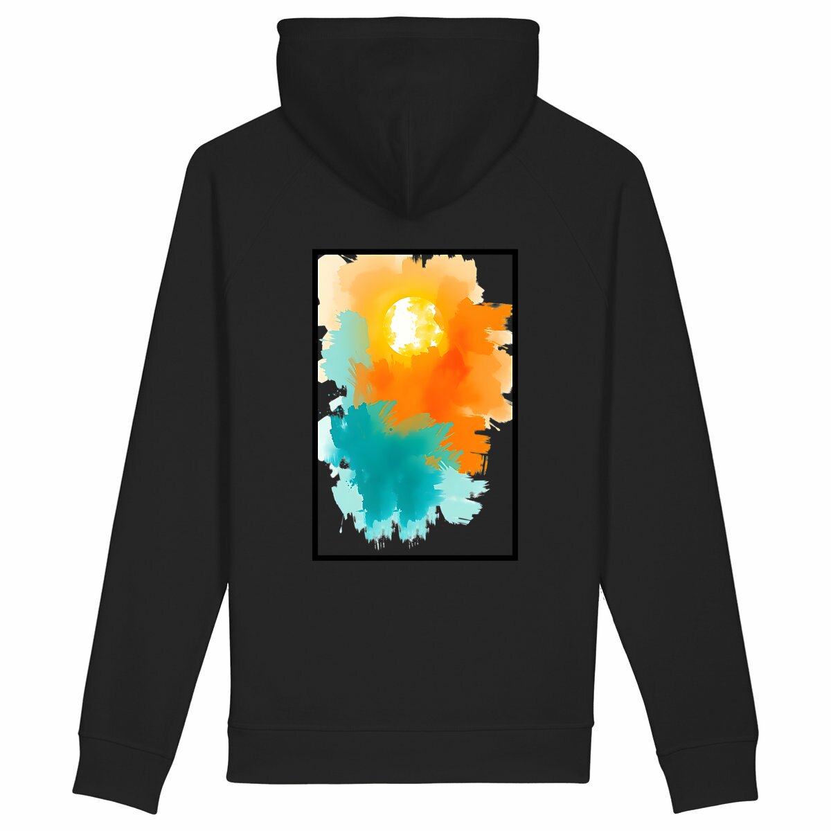 Sweat à capuche avec poches latérales  - dos_noir