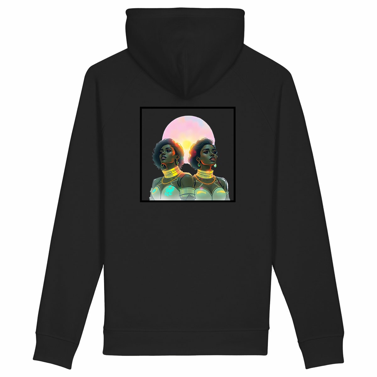 Sweat à capuche avec poches latérales - dos_noir