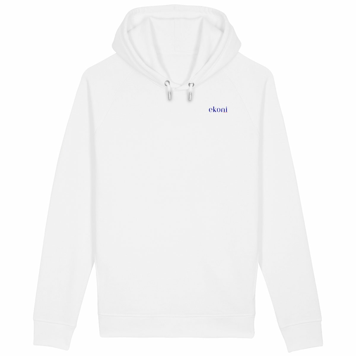 Sweat à capuche avec poches latérales  - face_blanc