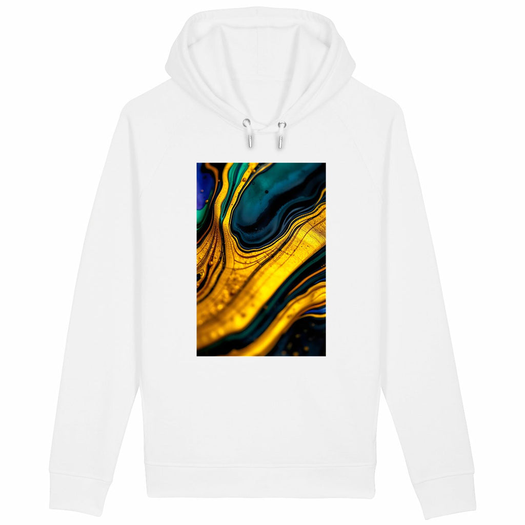 Sweat à capuche avec poches latérales  - face_blanc