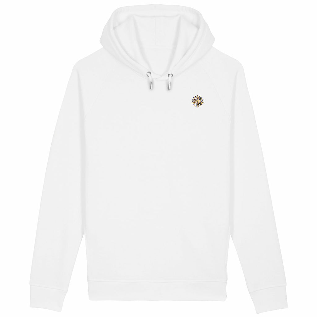 Sweat à capuche avec poches latérales  - face_blanc