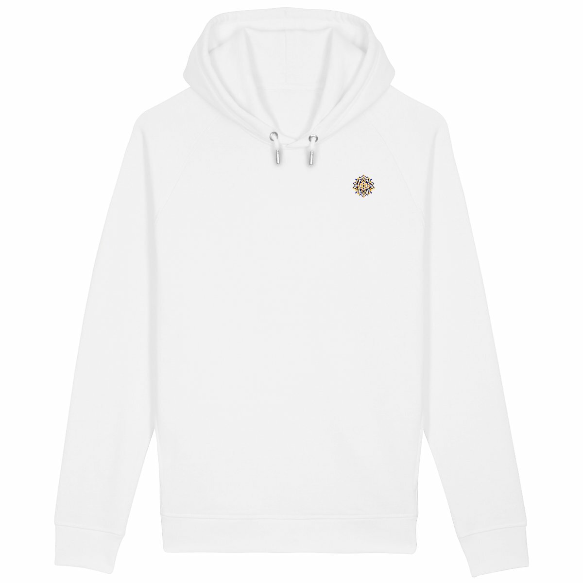 Sweat à capuche avec poches latérales  - face_blanc