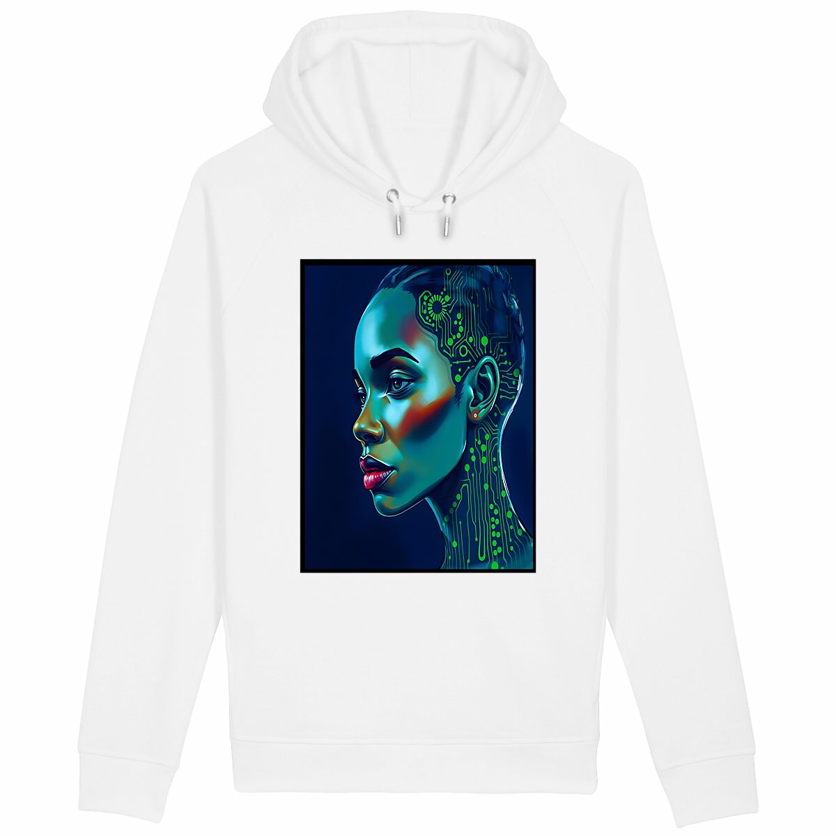 Sweat à capuche avec poches latérales - face_blanc