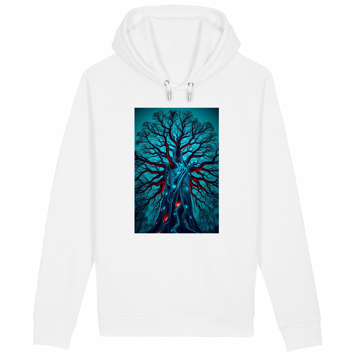 Sweat à capuche avec poches latérales - face_blanc