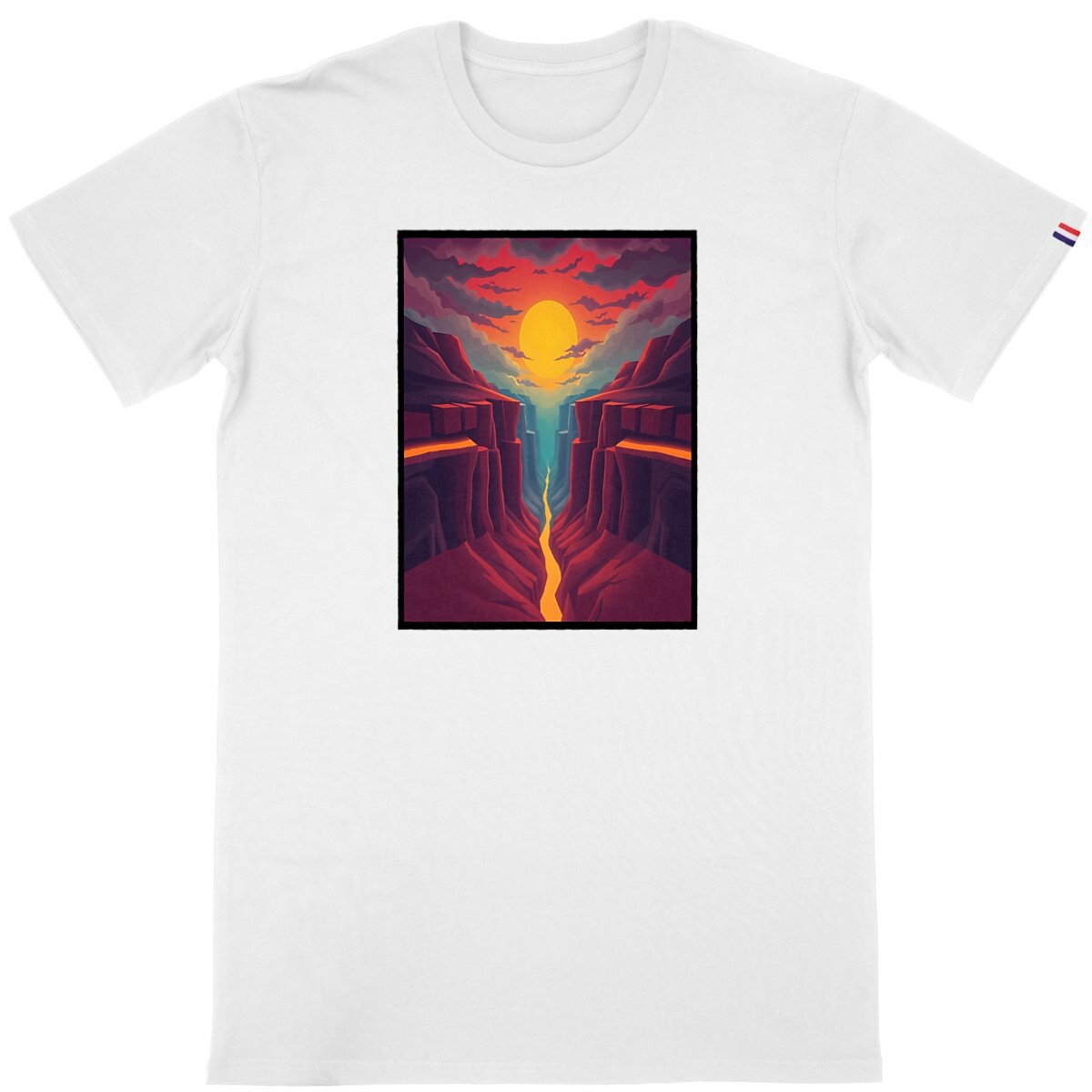 T-shirt Homme Made in France  - face_blanc