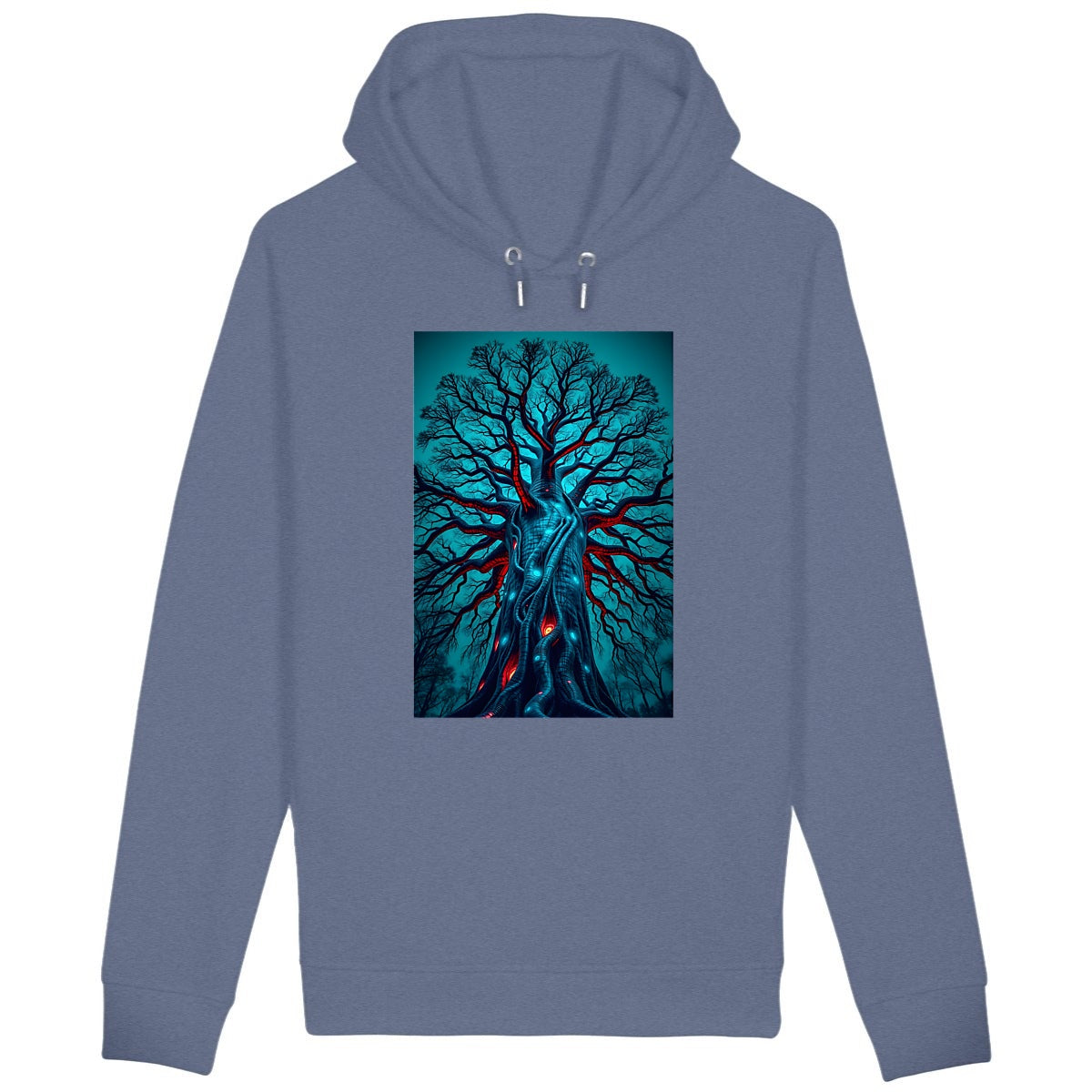 Sweat à capuche avec poches latérales - face_bleuindigo