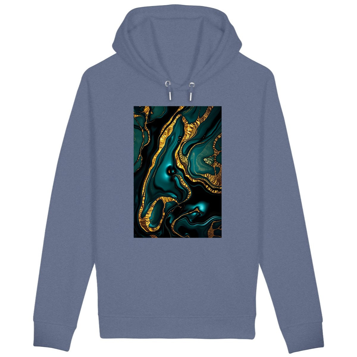 Sweat à capuche avec poches latérales  - face_bleuindigo