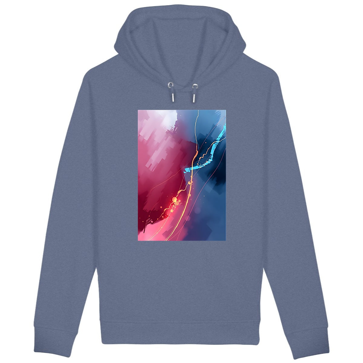 Sweat à capuche avec poches latérales  - face_bleuindigo