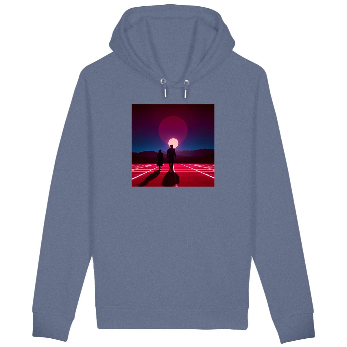 Sweat à capuche avec poches latérales  - face_bleuindigo