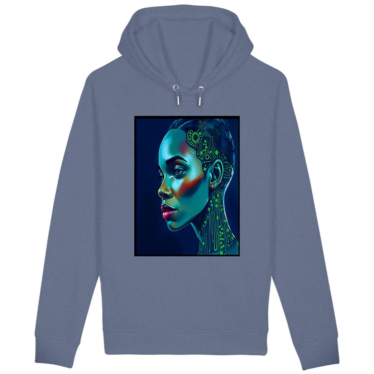 Sweat à capuche avec poches latérales - face_bleuindigo