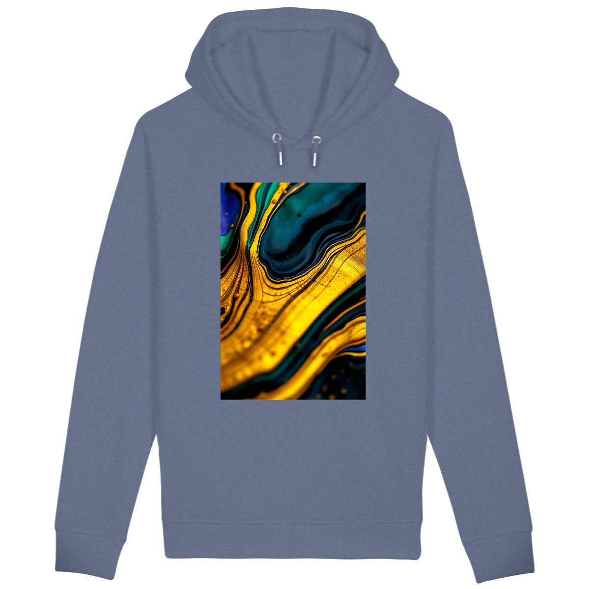 Sweat à capuche avec poches latérales  - face_bleuindigo