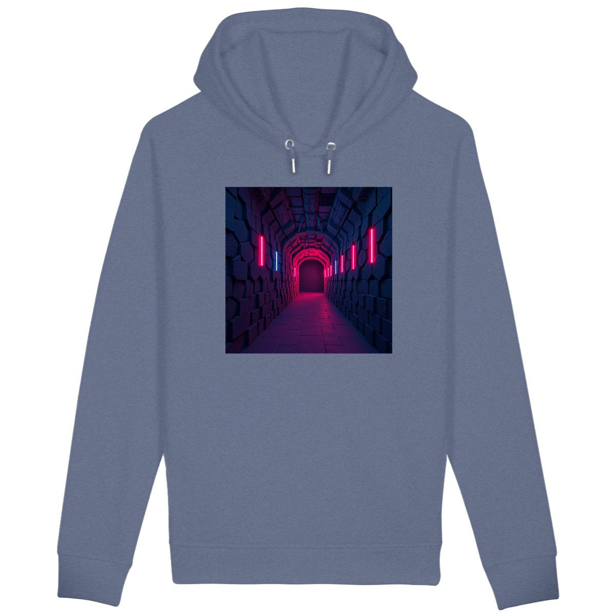 Sweat à capuche avec poches latérales  - face_bleuindigo