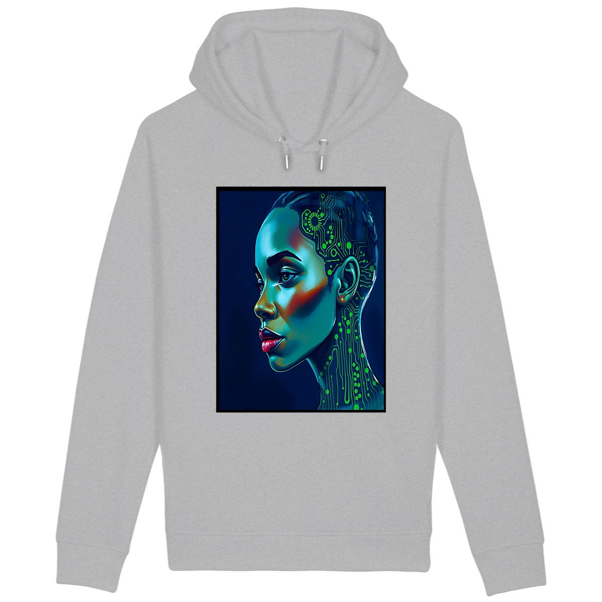 Sweat à capuche avec poches latérales - face_gris