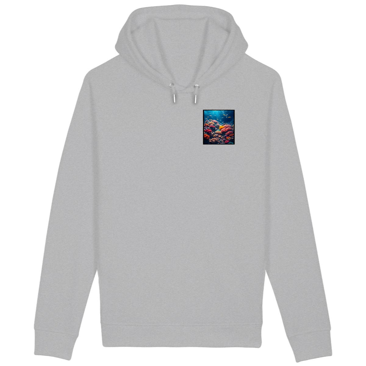 Sweat à capuche  avec poches latérales - face_gris