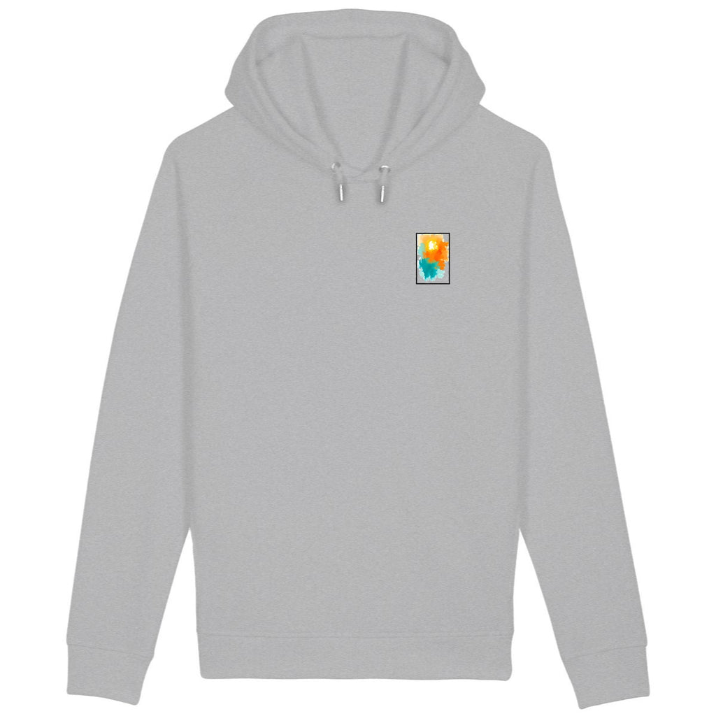 Sweat à capuche avec poches latérales  - face_gris