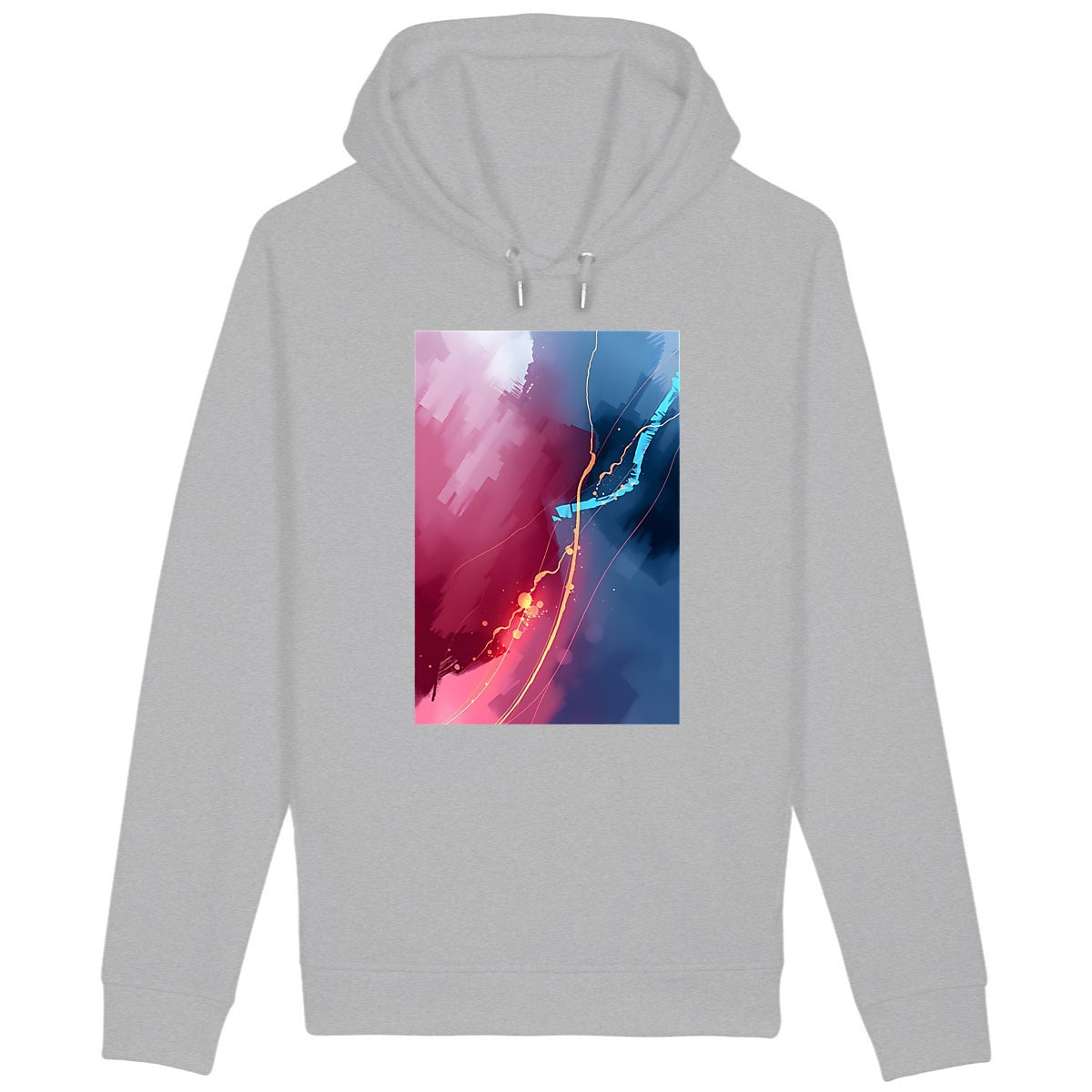 Sweat à capuche avec poches latérales  - face_gris