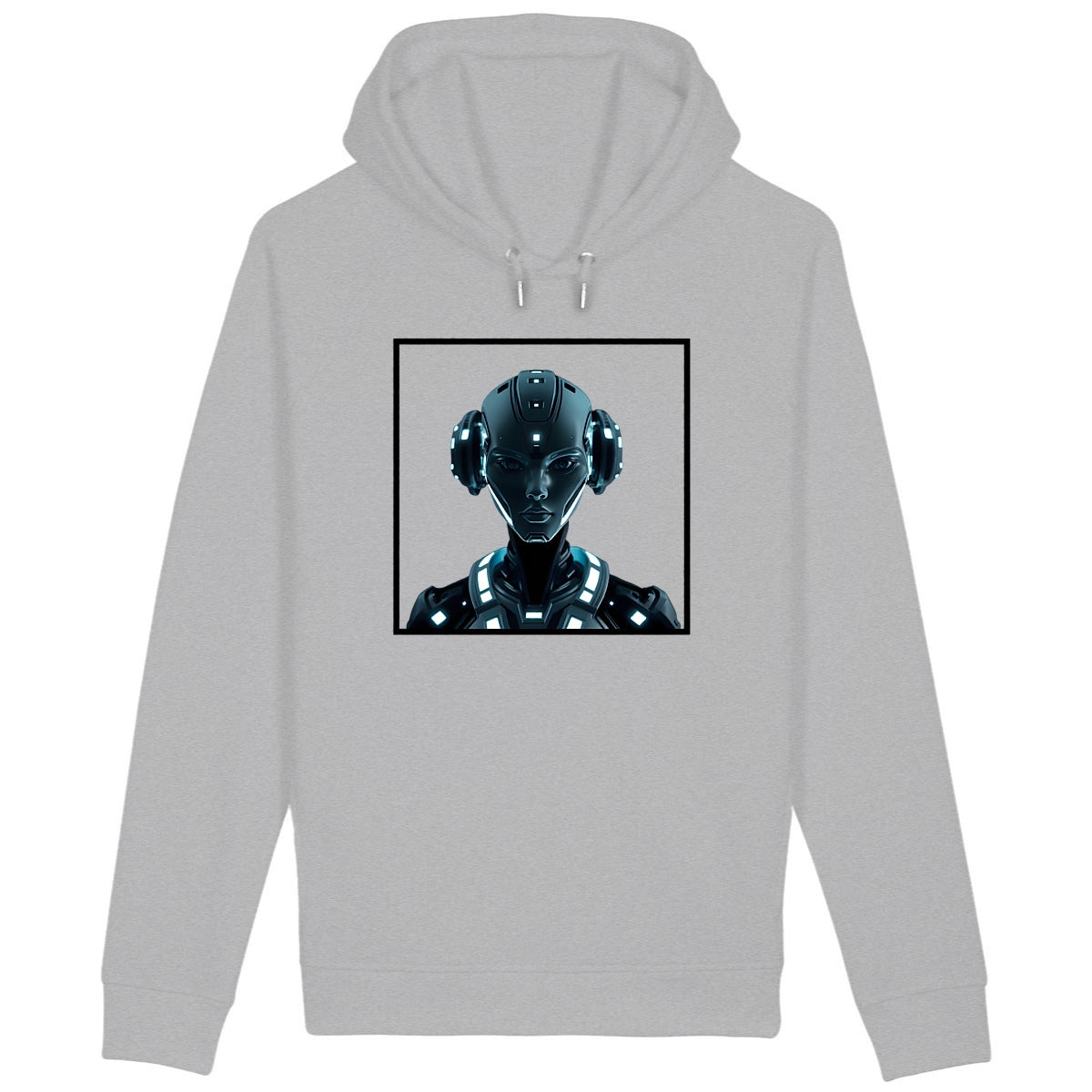 Sweat à capuche avec poches latérales - face_gris