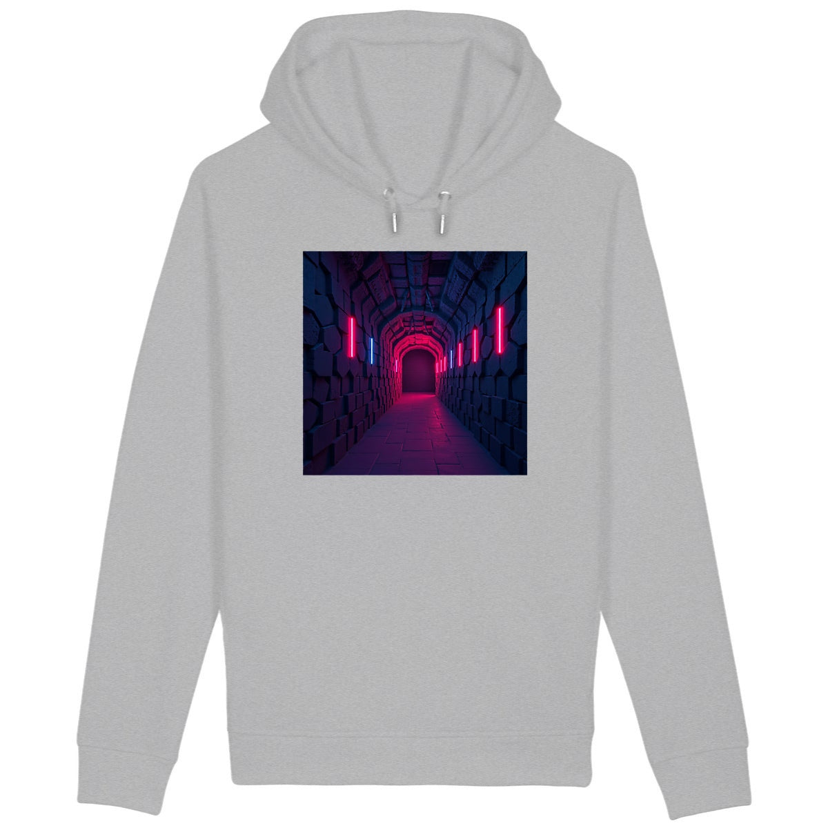 Sweat à capuche avec poches latérales  - face_gris