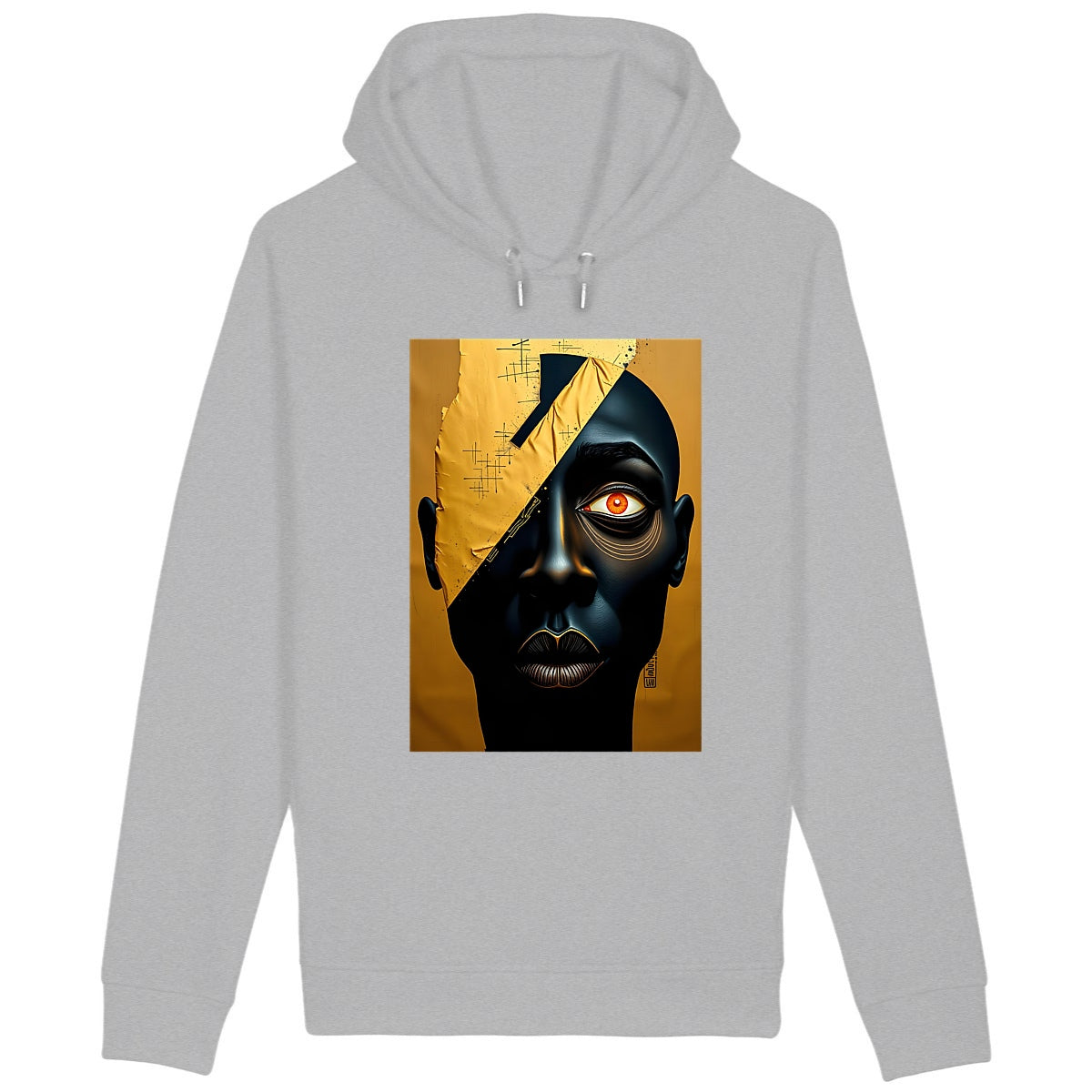 Sweat à capuche avec poches latérales  - face_gris