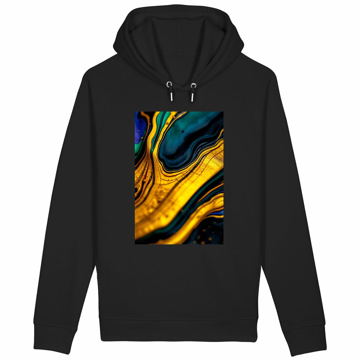 Sweat à capuche avec poches latérales  - face_noir