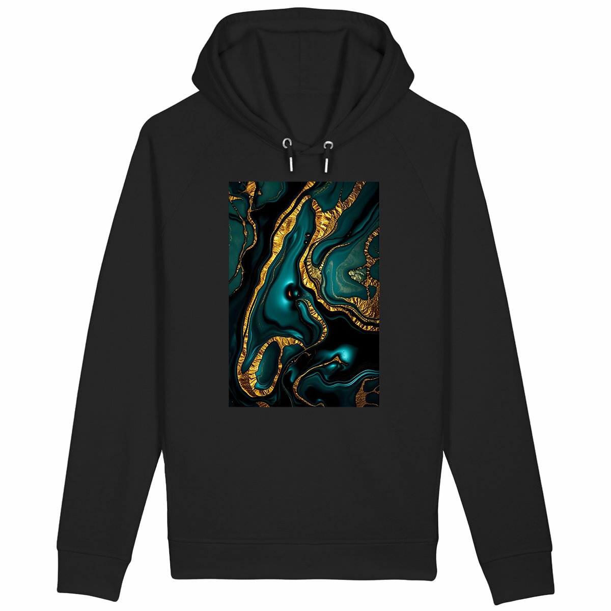 Sweat à capuche avec poches latérales  - face_noir