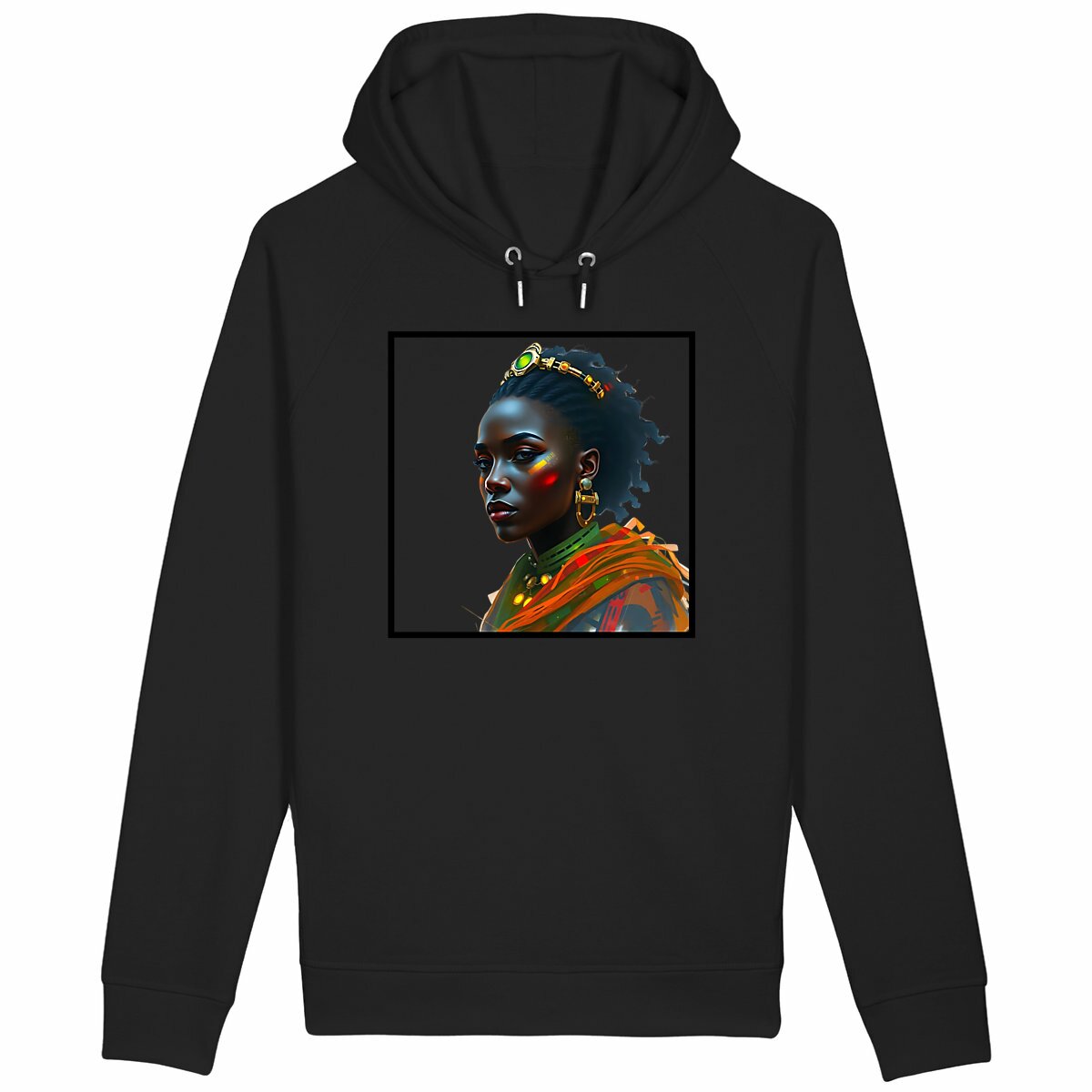 Sweat à capuche avec poches latérales - face_noir