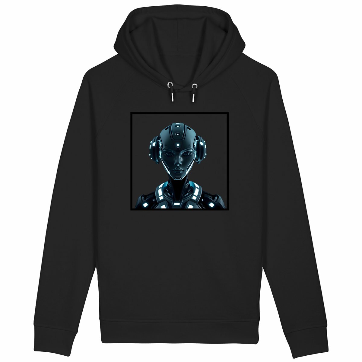 Sweat à capuche avec poches latérales - face_noir