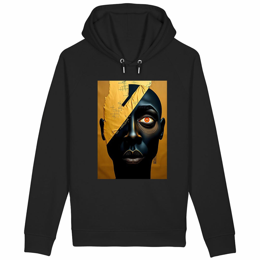 Sweat à capuche avec poches latérales  - face_noir