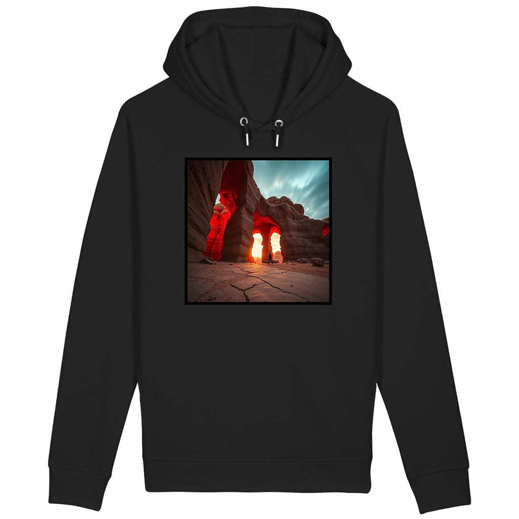 Sweat à capuche avec poches latérales  - face_noir