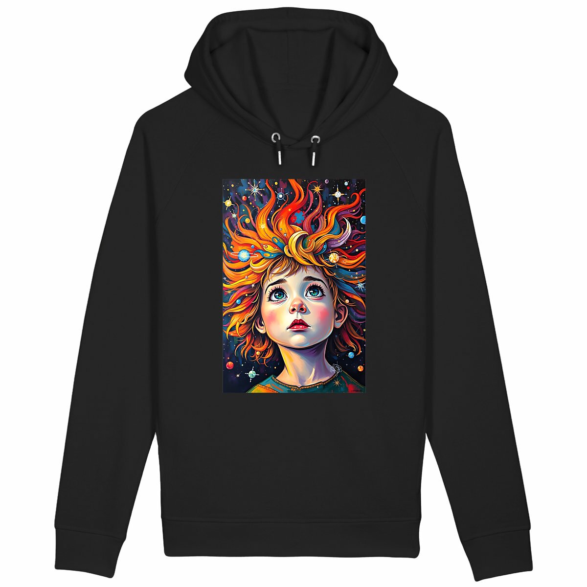 Sweat à capuche avec poches latérales - face_noir